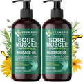 Regine Switzerland Sore Muscle Massage Oil - Deep Relief with Arnica & Eucalyptus | 2-Pack for Home & Professional Use