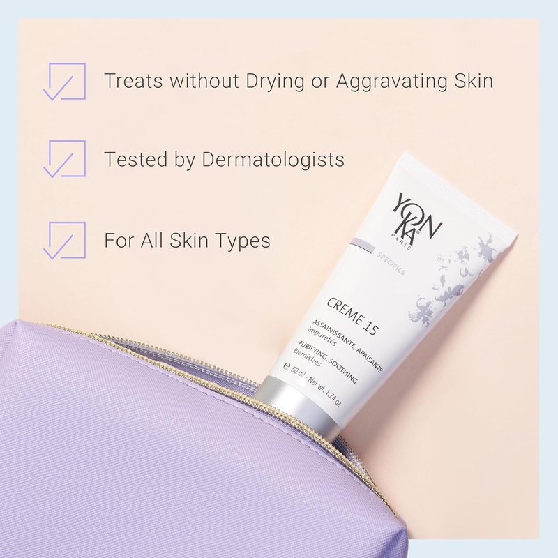 Yon-Ka Specifics Creme 15 - Balancing Face Cream with Chamomile & Botanicals | Purifying for Oily Skin | 1.74 oz