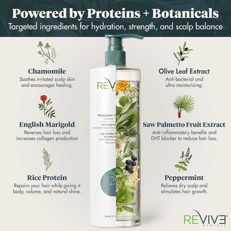 Reviv3 Procare Prime Moisture Conditioner - Color Safe Formula for Healthy Scalp & Volumizing Benefits | 25.4 oz