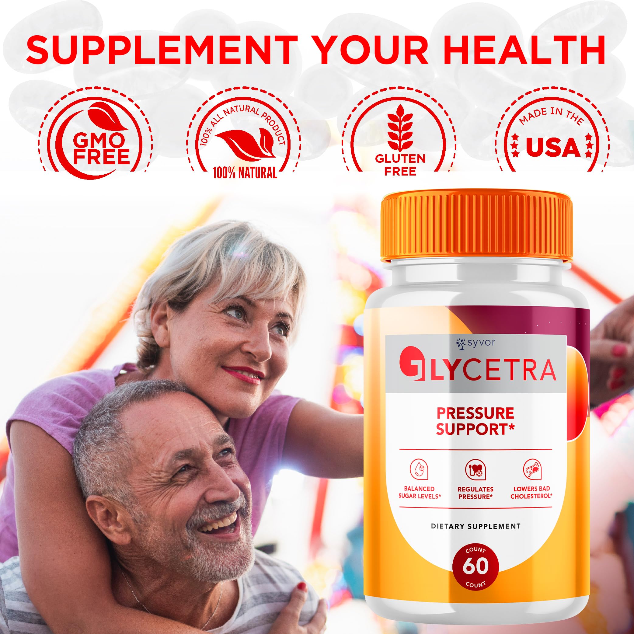 Glycetra Capsules - Glycetra Advanced Glycogen Support Formula Vitamin Supplement Pills - All Natural Daily Balance Support Capsule for Health and Wellness Max Strength Glyco Pill (60 Capsules)