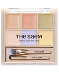 THESAEM Cover Perfection Concealer Palette - 6-Color Multi Concealer for Medium Skin Tones 20-23 | Includes Dual Brush for Blemishes & Dark Circles