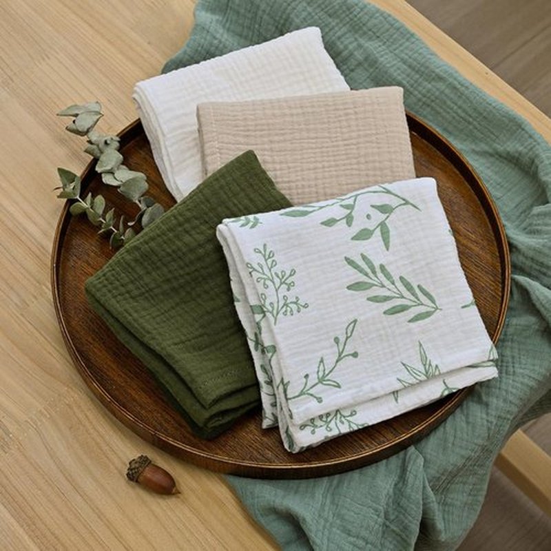 Skiennix Muslin Receiving Blankets - 5 Pack Neutral Swaddle Wraps for Newborns | Breathable & Skin-Friendly