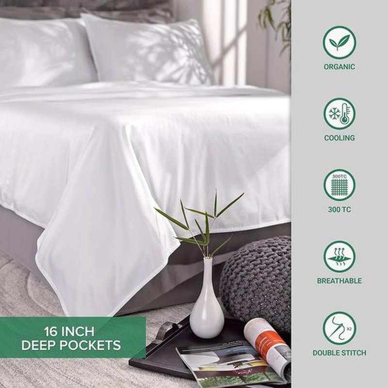 Pure Bamboo Twin XL Sheets - Luxuriously Soft Organic Viscose Bed Sheet Set | Cooling & Durable (Almond)