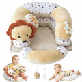Aila+Aiden 2-in-1 Tummy Time Mat & Seated Support - Sensory Toys & Detachable Cushion for Newborns (Sand)
