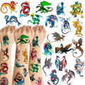 Dragon Temporary Tattoos Dragon Party favors for Adults, 20 Sheets 144 Pieces Dragon Tattoos Stickers Party Supplies Dragon Birthday Party Favors, Goodie Bag Fillers
