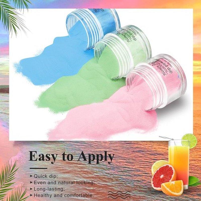 Honey Joy Neon Dip Powder Set - 6 Vibrant Colors for DIY Nail Art | No Lamp Required, Perfect for Home Manicure