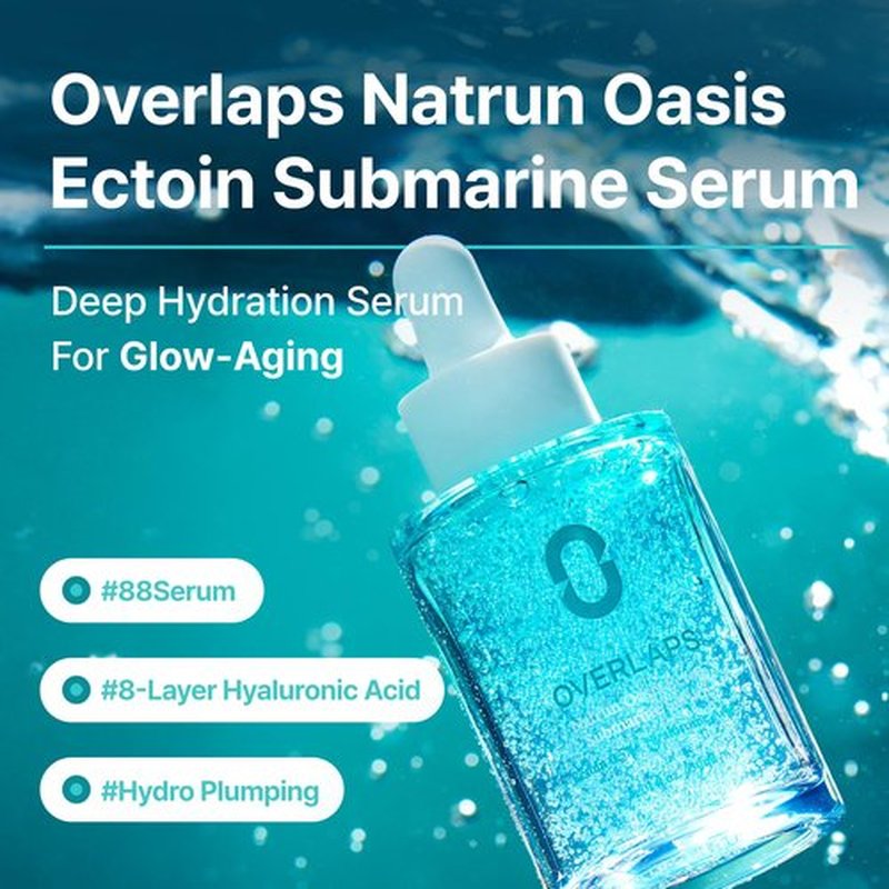 Overlaps 5000ppm Ectoin Redness Soothing Serum | Facial Serum for Blemish-Prone & Sensitive Skin | Lightweight Hydration with 8-Layer Hyaluronic Acid & Peptides | Korean Skincare, 1.01 fl. oz.