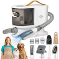 ExcegBot Pet Grooming Vacuum for Dogs & Cats, 12kPa Strong Suction, ≤50dB Quiet, 2L Dust Cup, 5-in-1 Grooming Kit with Ceramic Clippers, 6 Guide Combs, Vacuum for Shedding & Long-Haired Breeds