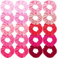 KICOSY 20PCS Pink Hair Scrunchies Bulk Pink Hair Ties for Women Girls Hair Accessories Valentine's Day Galentines Gift