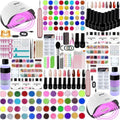 Professional Acrylic Nail Kit for Beginners with Everything Complete Nail Kit Set, Gel Nail Polish Kit,Acrylic Nail Powder with Gel Polish U V Light for Beginners
