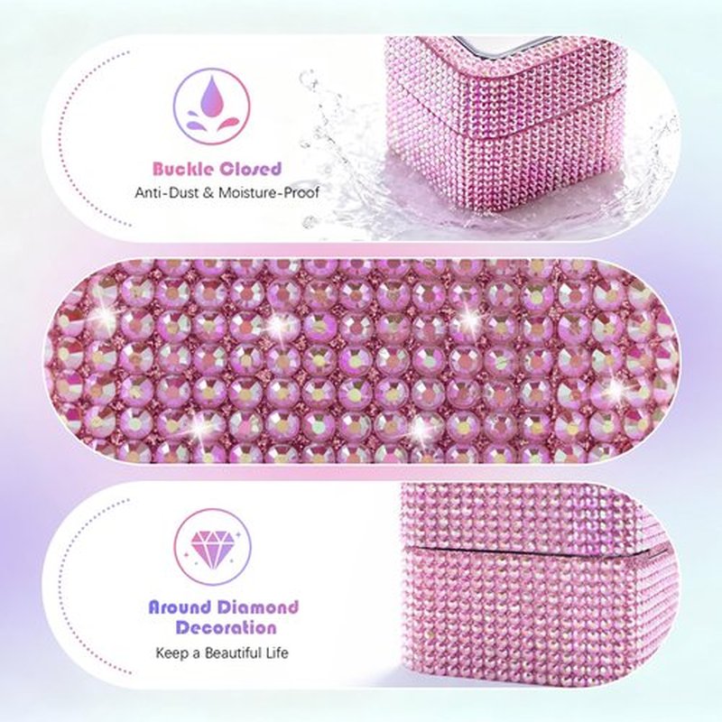 Nail Drill Bit Holder, Dustproof Rhinestones Drill Bit Organizer Case 30 Holes Efile Nail Tech Bits Storage Container Box Manicure Tools E file Accessories Collector for Salon, Travel, Home(Only Box)