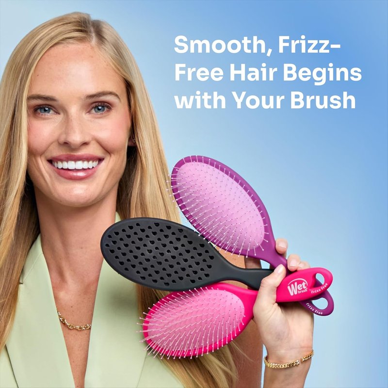 Wet Brush Frizz-Free Detangler Brush - Ionic Technology for Smooth, Frizz-Free Hair | Pink