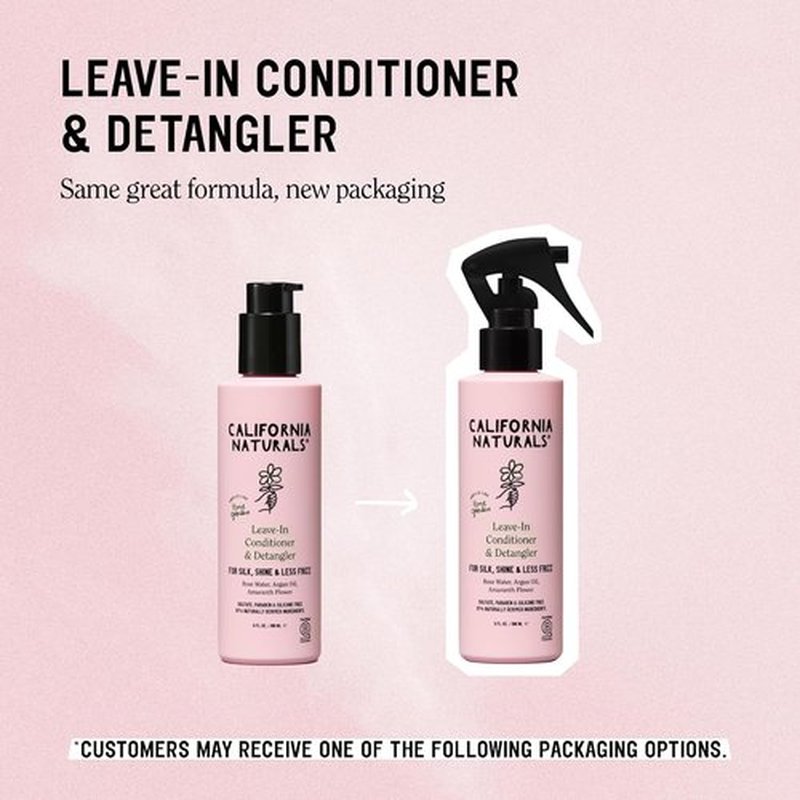 California Naturals Leave-In Conditioner - Coconut Milk Hair Detangler | Natural, Vegan, Paraben & Sulfate Free, 6 fl oz