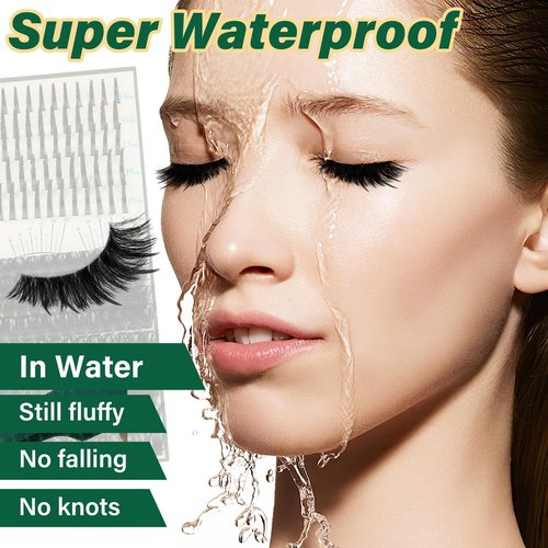 KEYYOU Lash Clusters 280Pcs 100D Long 10-18MIX Lash Spikes Eyelash Clusters Volume Individual Lashes DIY Spiky Lash Extension Cluster Eyelash Extensions(100D&Spikes-D-12-20MIX+13-21MIX)