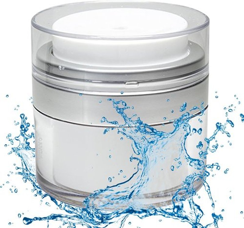 Airless Cosmetic Jar - Refillable Travel Makeup Container | Leak-Proof Design for Foundation & Creams | 1.7 oz Made in USA