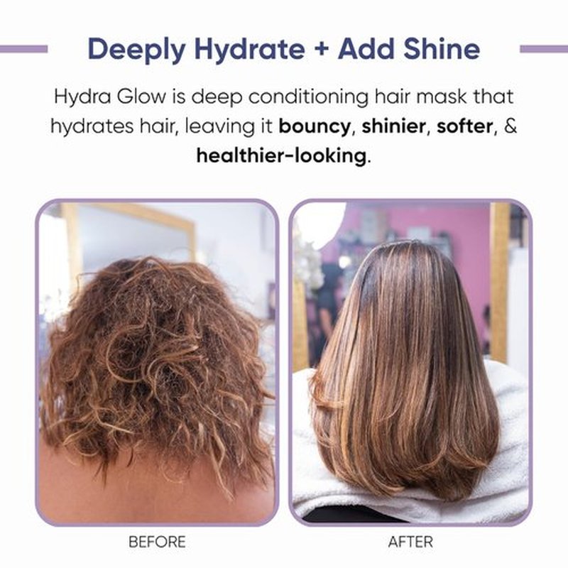 Agua de Cielo Hydra Glow Mask - Deep Conditioning Hair Mask for Dry, Damaged Hair | Strengthens, Hydrates & Reduces Frizz - 16 Oz