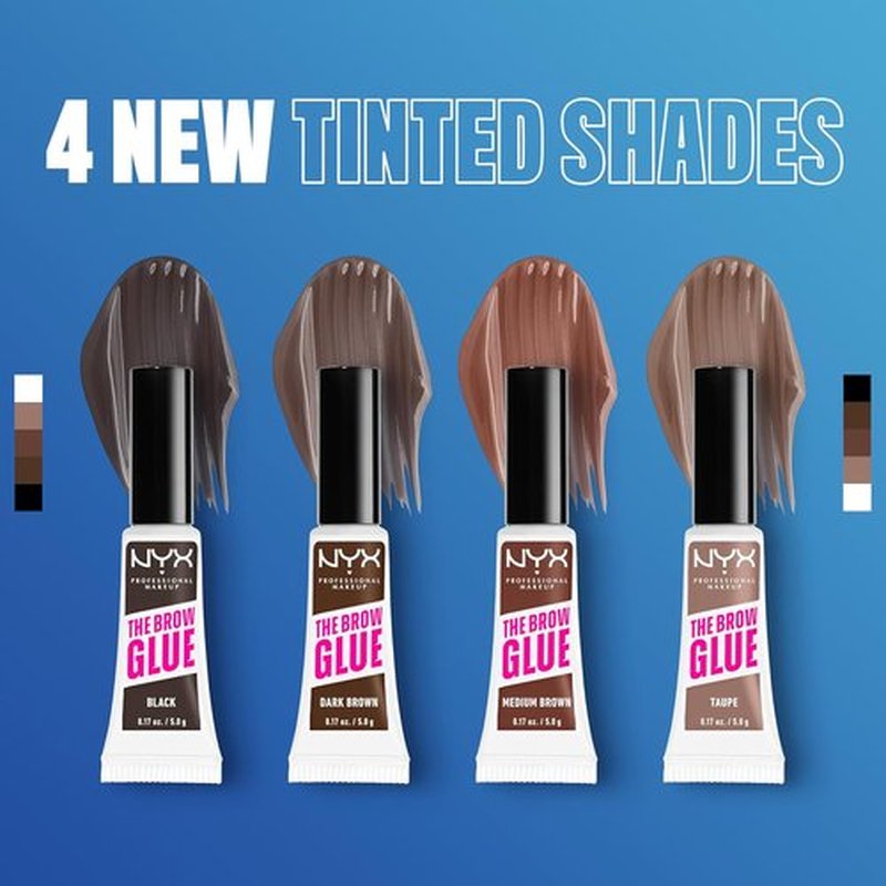 NYX Professional Makeup Eyebrow Gel - Extreme Hold Brow Glue in Clear for Perfectly Styled Brows