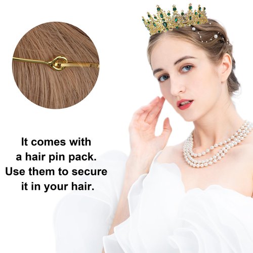 COCIDE Green Tiaras for Women Crown for Women Emerald Quinceanera Dress Headbands for Queen Halloween Cosplay Birthday Pageant Bride Headpieces Hair Accessories