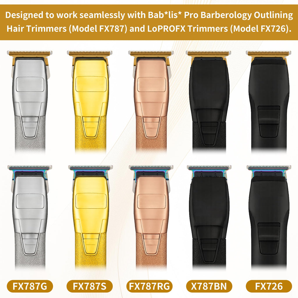Trimmer Blade Replacement FX707Z - Ultra Precise Stainless Steel Long-lasting Trimmer Blades with Seamless Design, Self-Cleaning Grooves, and Storage Case, Compatible with FX707/FX787/FX726