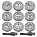 Replacement Blades for Electric Razor for Men, 9 Pack Replacement Heads for Shaver SWS7105 SWS7105BK, 2 Cleaning Brush