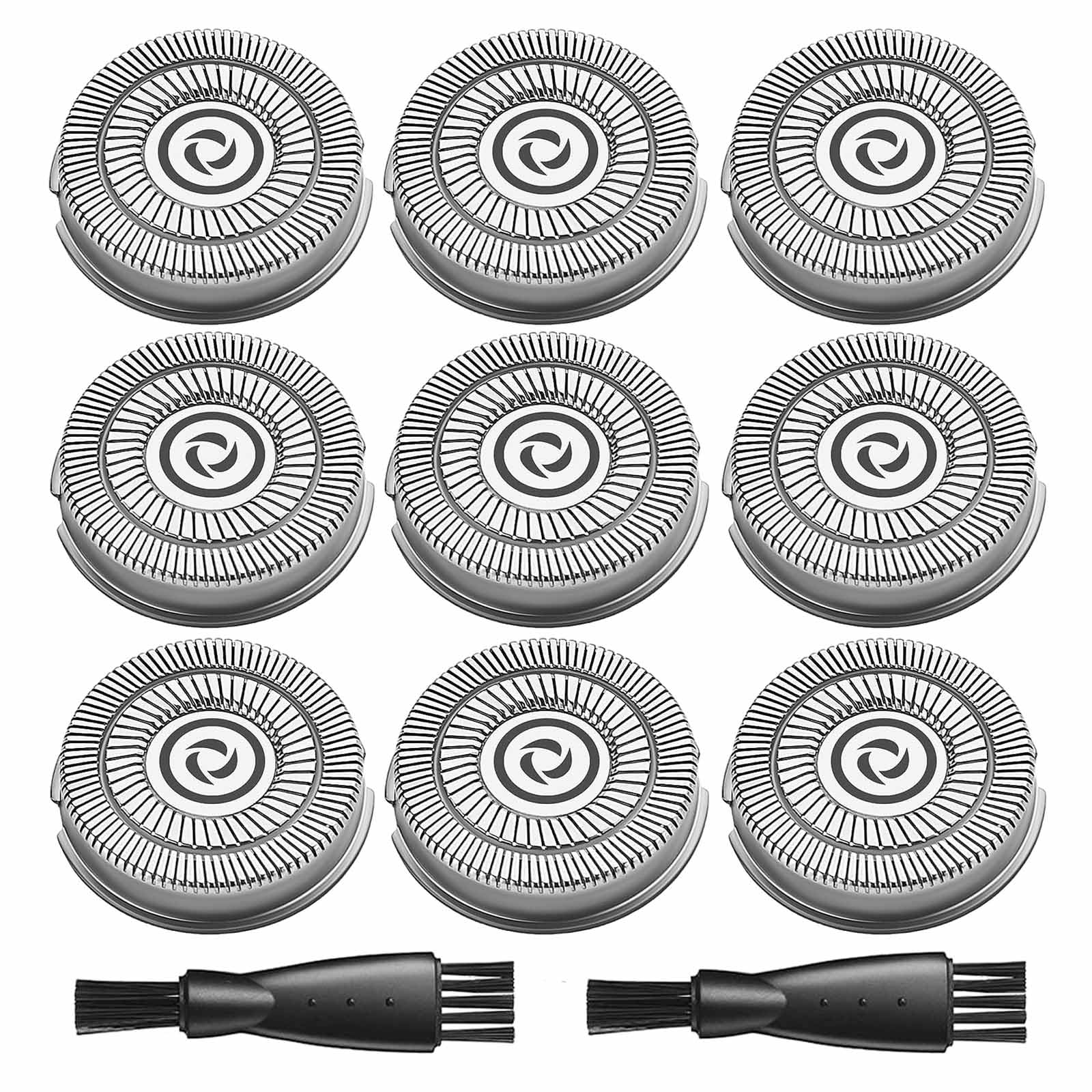 Replacement Blades for Electric Razor for Men, 9 Pack Replacement Heads for Shaver SWS7105 SWS7105BK, 2 Cleaning Brush