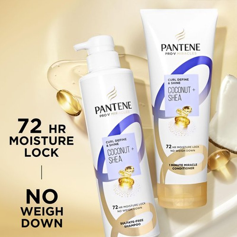 Pantene Pro-V Miracles Curl Define & Shine Coconut + Shea 1 Minute Miracle Conditioner 10.9 FL OZ