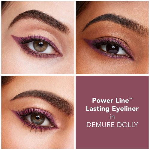 BUXOM Power Line Eyeliner - Creamy Waterproof & Smudge-Proof Retractable Liner with Bladed Tip & Brush