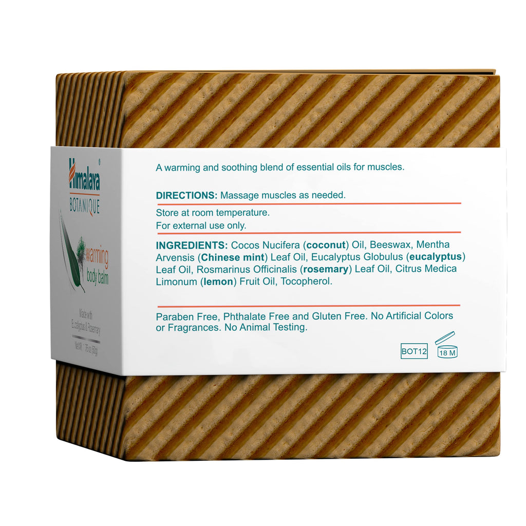 Himalaya Botanique Warming Body Balm for Relaxation, Provides Long Lasting Comfort, 1.76 oz, 2 Pack