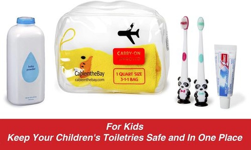 Skiennix TSA Approved Clear Travel Toiletry Bag - Quart Size with Zipper | Airline Compliant 3-1-1 Kit for Men & Women