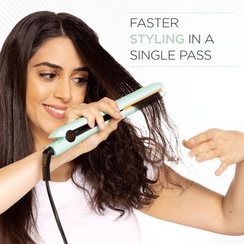 CHI Original Flat Iron Hair Straightener - Ceramic Floating Plates for Smooth Styling | 1.25" Mint Mojito