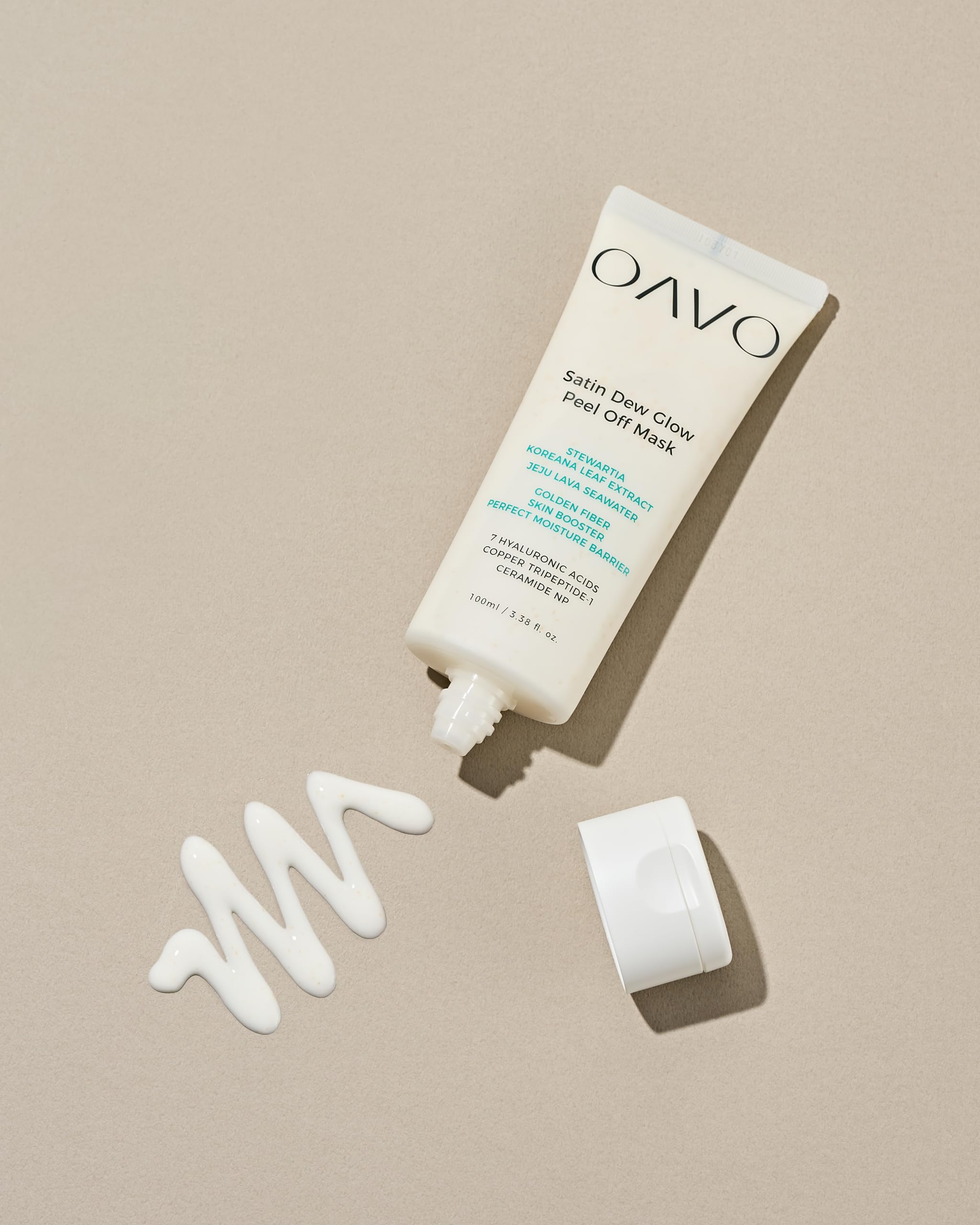 OAVO Satin Dew Glow Peel Off Mask 100ml – Korean Peel Off Face Mask Pack | Glossy, Plumping & Hydrating | Pore Lifting & Minimizing | Korean Glass Skin & Korean Skin Care