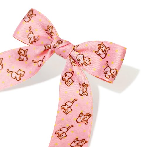 Strawberry Shortcake Printed Long Tail Hair Bow Set for Girls – 7-Pack Printed Bows with Alligator Clips – Cute Hair Accessories for Kids Ages 3+