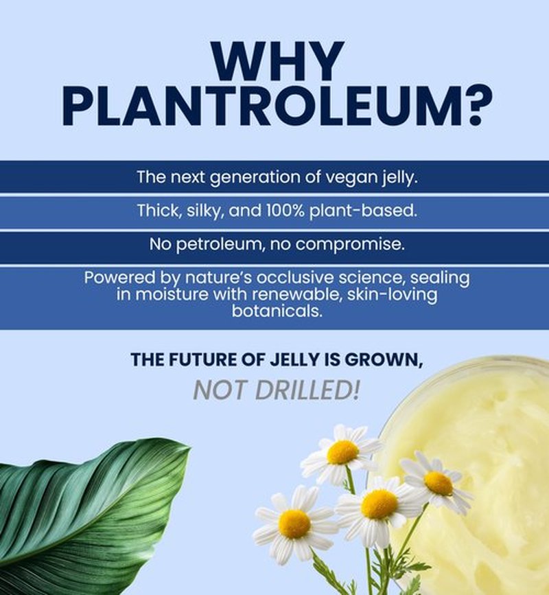 Beesaluxe Plantroleum | Next-Gen Plant-Powered Jelly | No Petroleum Needed | All-Purpose Moisturizer & Skin Protectant (8 Ounce)