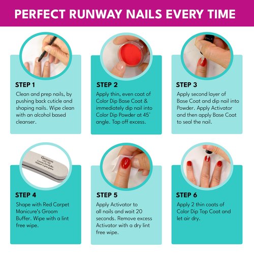 RC Red Carpet Manicure Color Dip - Essential Step for Perfect Dip Powder Manicure, Long-Lasting, Chip-Resistant, Fast-Drying, Smooth & Healthy Nails, No UV Lamp Needed. (Activator, 0.3 fl oz)