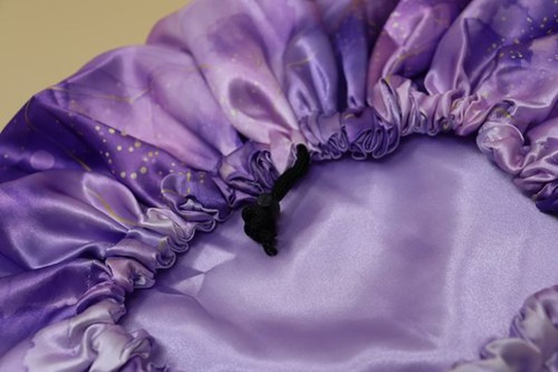 Glow By Daye Satin Bonnet, Double-Layered and Adjustable Satin Sleep Cap, Extra Large, Reversible Crystal Constellation
