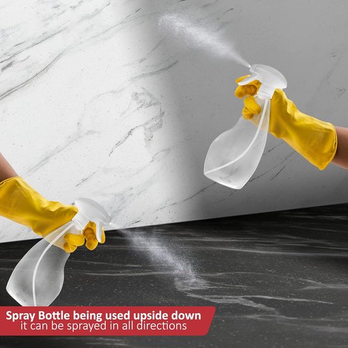 SPRAYZ Large 17oz Spray Bottles - Durable Refillable Trigger Sprayer for Cleaning & Gardening | Clear Plastic