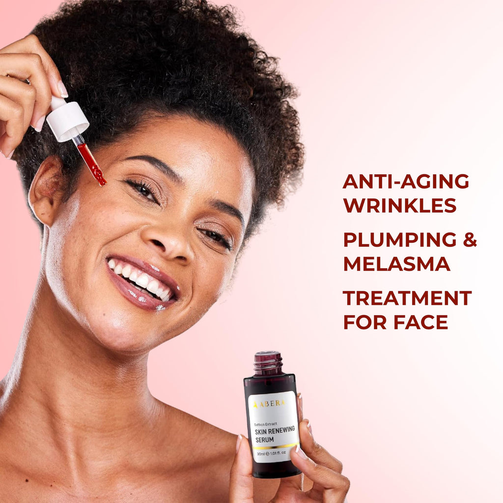 ABERA Renewing Saffron Serum, High-Potency Melasma Treatment for Face & Body, Dark Spot Remover for Age Spot Sun Spot Freckles Brown Spot, Anti-Aging Moisturizer with Hyaluronic Acid & C, 1.01 Fl Oz