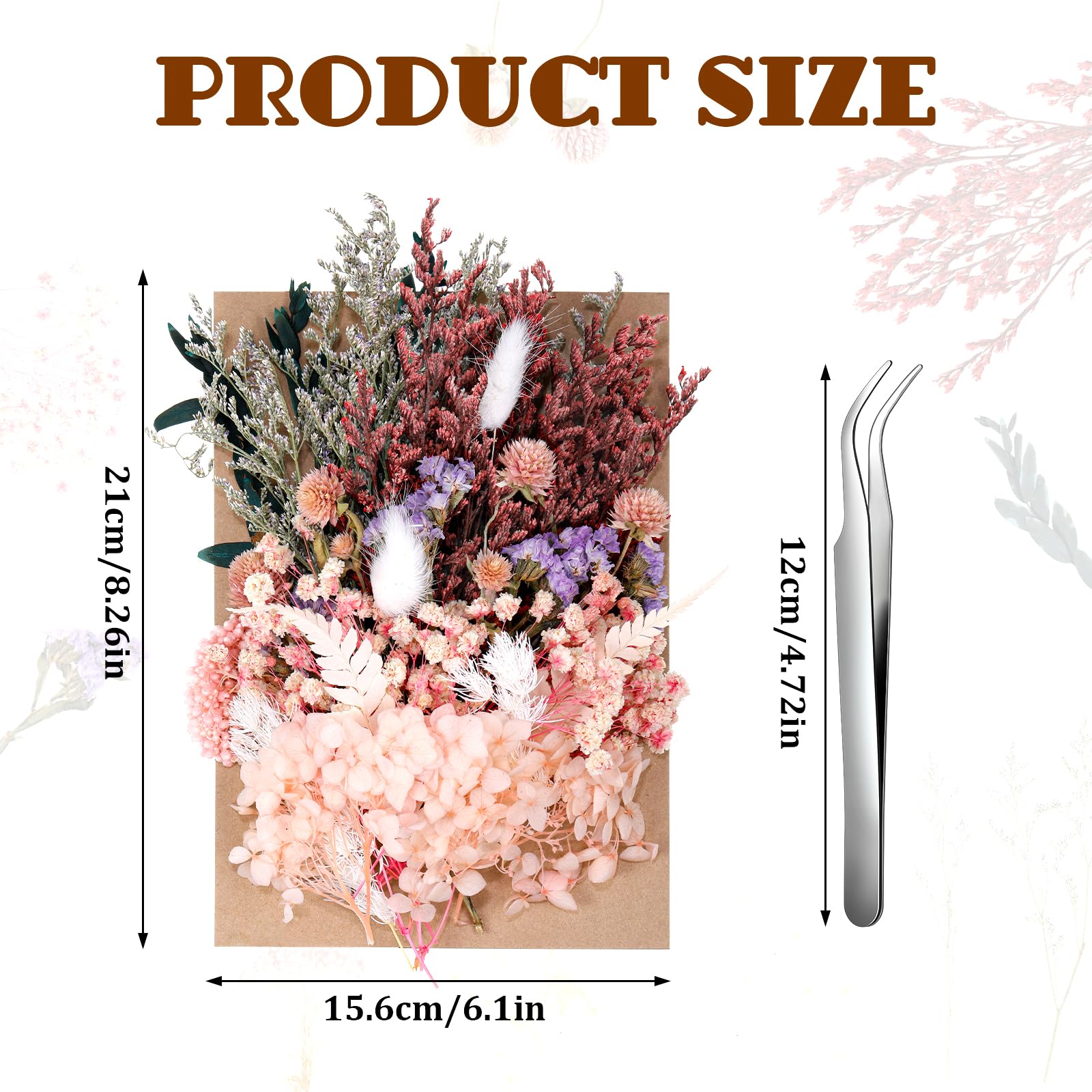 Real Dried Flowers, Natural Dry Flowers Mixed Natural Pressed Flowers Flores Secas Dried Florals for Crafts,Resin,Candle Making (Multicolor 2)