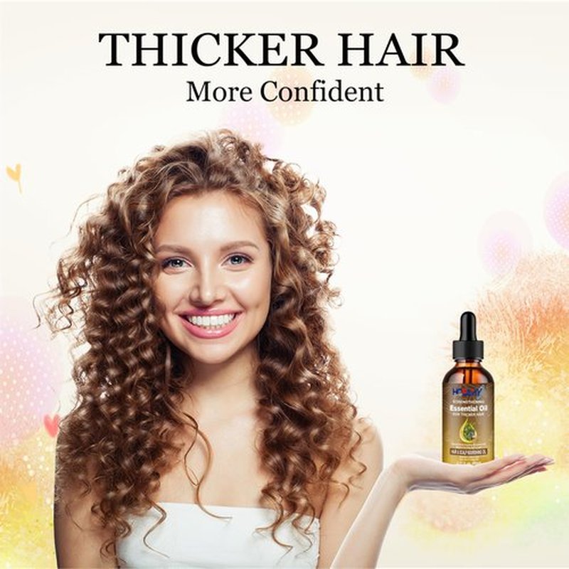 Hair Growth Oil Serum - Lightweight Hair Oil with Biotin,Castor & Rosemary for Thinning Hair - Visibly Thickening Treatment to Reduce Shedding,Hair Frizzy & Nourish Scalp - For Women & Men,60ml