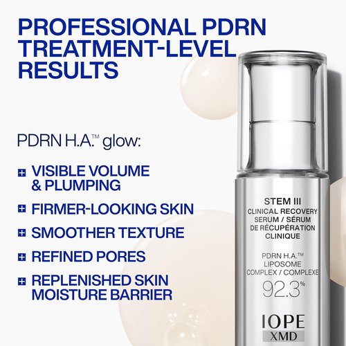 IOPE XMD Stem III Clinical Recovery Serum - Professional PDRN Treatment for Firm, Plump Skin - 1.69 fl. oz.