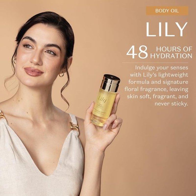 Lily Scented Body Oil - Lightweight, Fast Absorbing Moisturizer | 5 Ounce Size