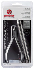 Mundial Nail Care 3-Piece Set | Professional Stainless Steel Cuticle Nippers & Nail Pusher Kit