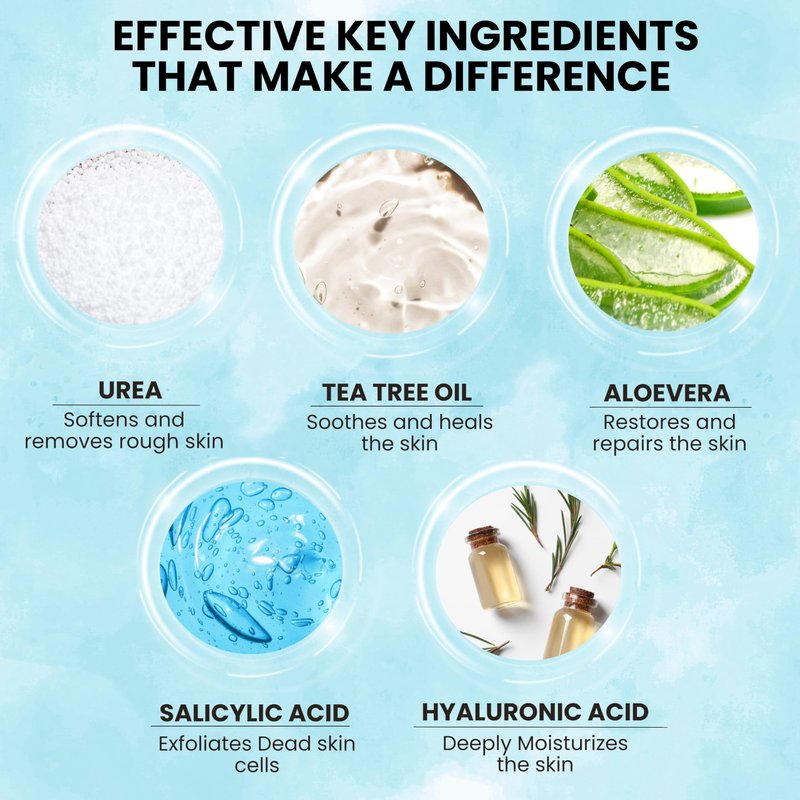 UREA LABS 42% Urea Cream with 2% Salicylic Acid for Dry Feet, Cracked Heels, Calluses and Rough Skin Powerful Exfoliating Foot Repair Moisturizer for Soft Smooth Skin Made in USA