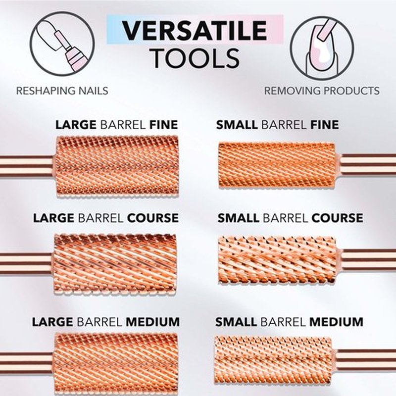 Kiara Sky Small Barrel Fine Drill Bit | Carbide Bit with an X-Cut Design | for Beyond Pro Drill | Rose Gold
