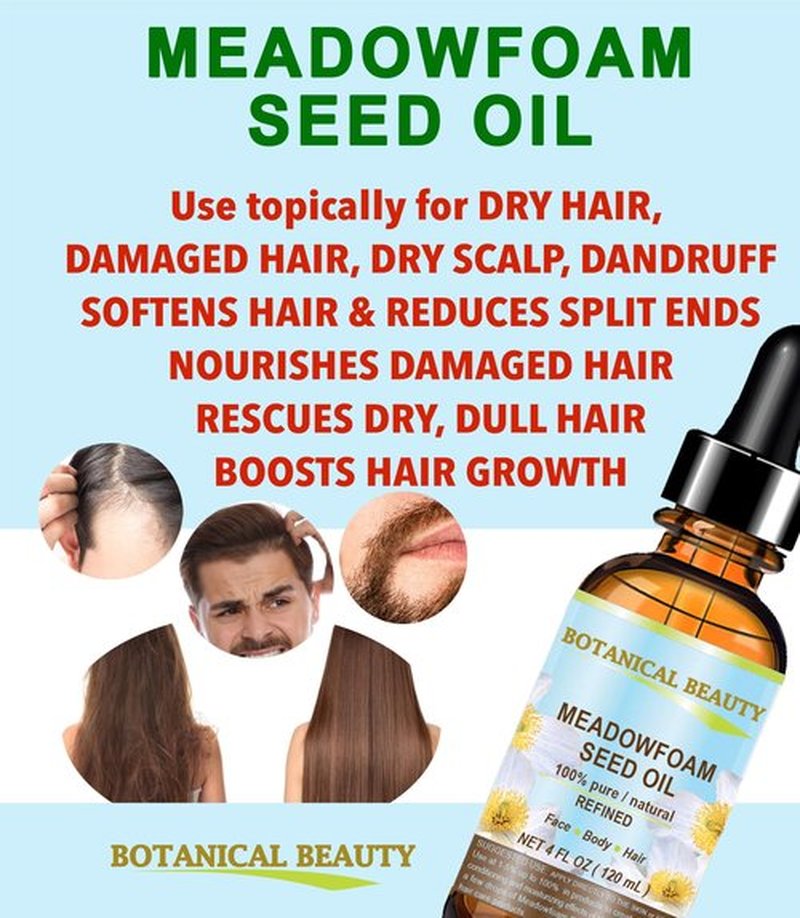 Botanical Beauty MEADOWFOAM SEED OIL 100% Pure Natural Refined Undiluted for Face, Body, Hair, Nails 1 Fl.oz.- 30 ml