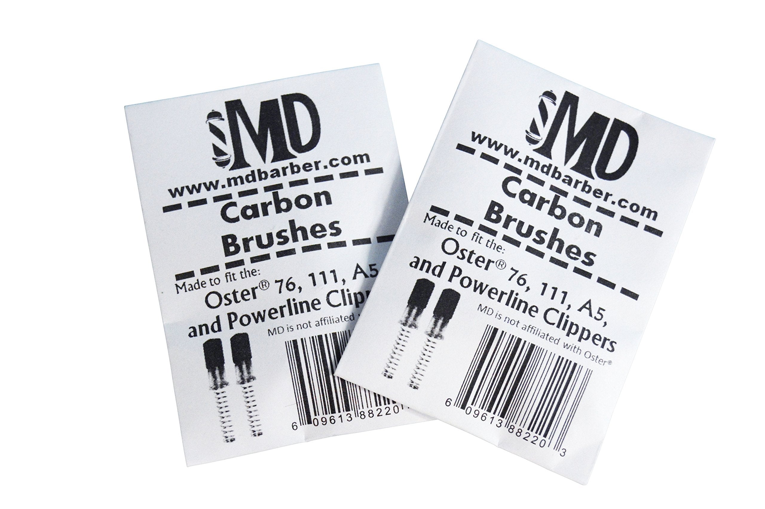 MD® Barber Carbon Brush Assembly (111, A5, 76, Titan) 2 Sets