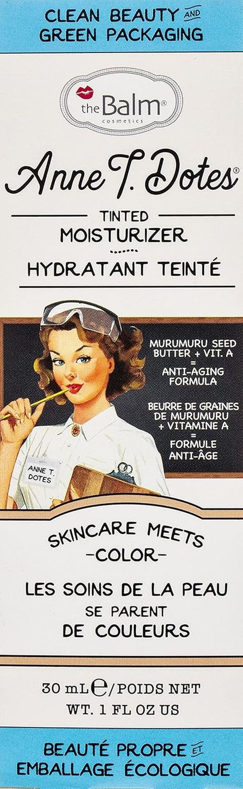 theBalm Anne T. Dotes Tinted Moisturizer - Medium Skin Tone | 1 Fl Oz Hydrating Formula