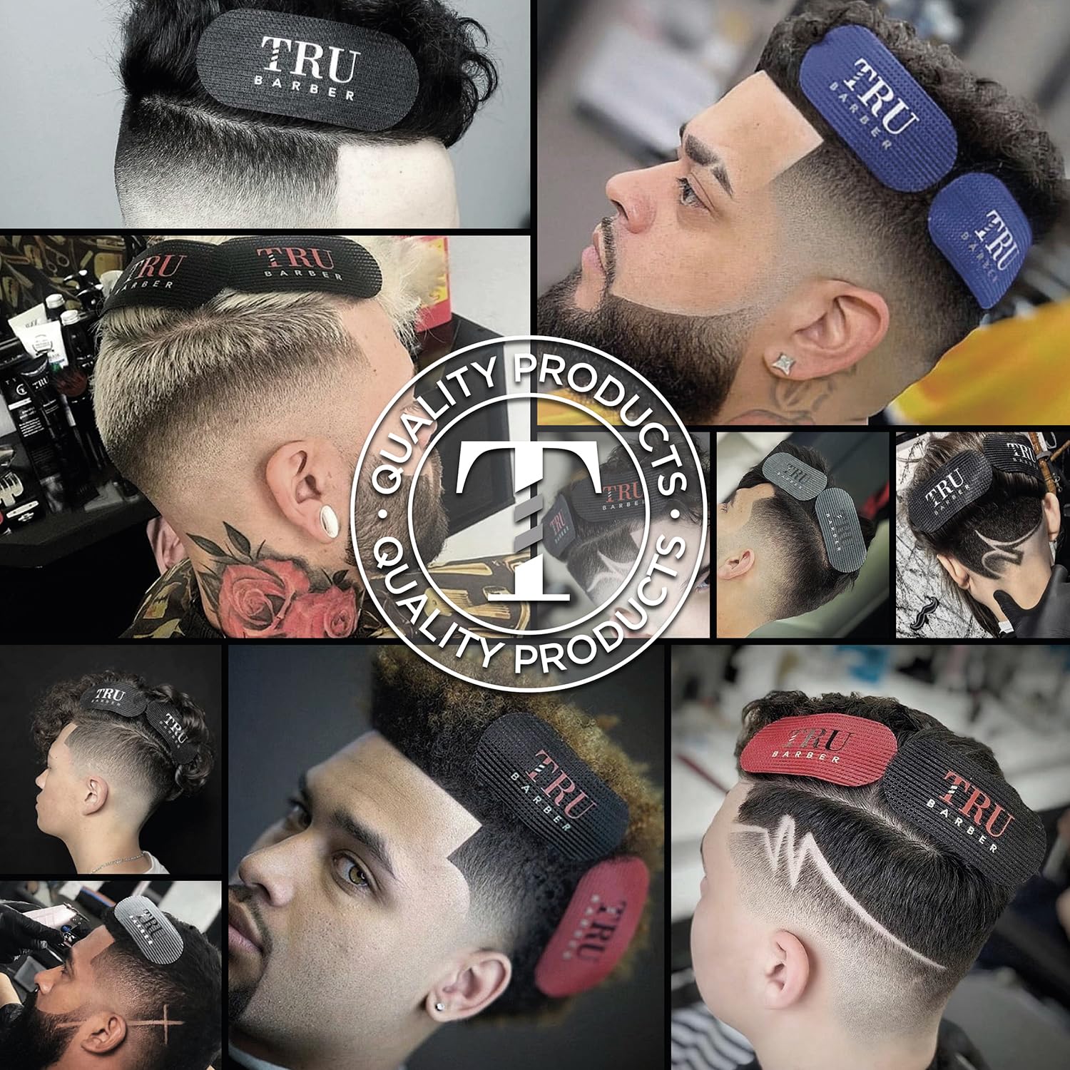 TRU BARBER Hair Grippers 6 Piece Hair Clips for Men and Women - Salon and Barbers, Hair Clips for Styling, Hair Grip Hairdressing Clips