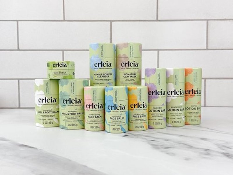 Erleia Travel-Friendly Lotion Bar, Vegan Cruelty-Free Plastic-Free, Sustainably Sourced Ingredients, Solid Moisturizer for On-the-Go Skincare, Citrus