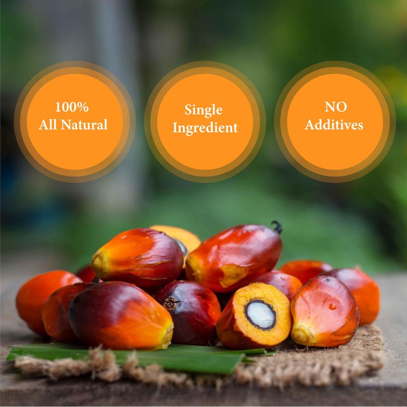 Ghana Heritage 100% Red Palm Oil 16.9 Fl Oz – Pure Red Palm Oil for Cooking – Natural African Palm Fruit Oil, Authentic Pure Red Oil for Stews, Sauces, and More, 500 ml Bottle